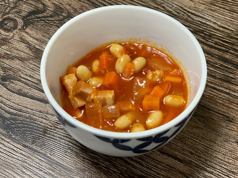 野菜と大豆のトマトスープ